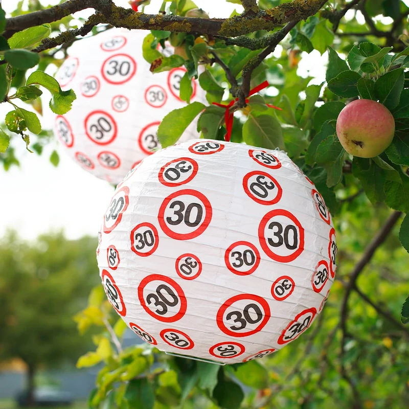3er Set Verkehrszeichen-Laternen zum 30. Geburtstag