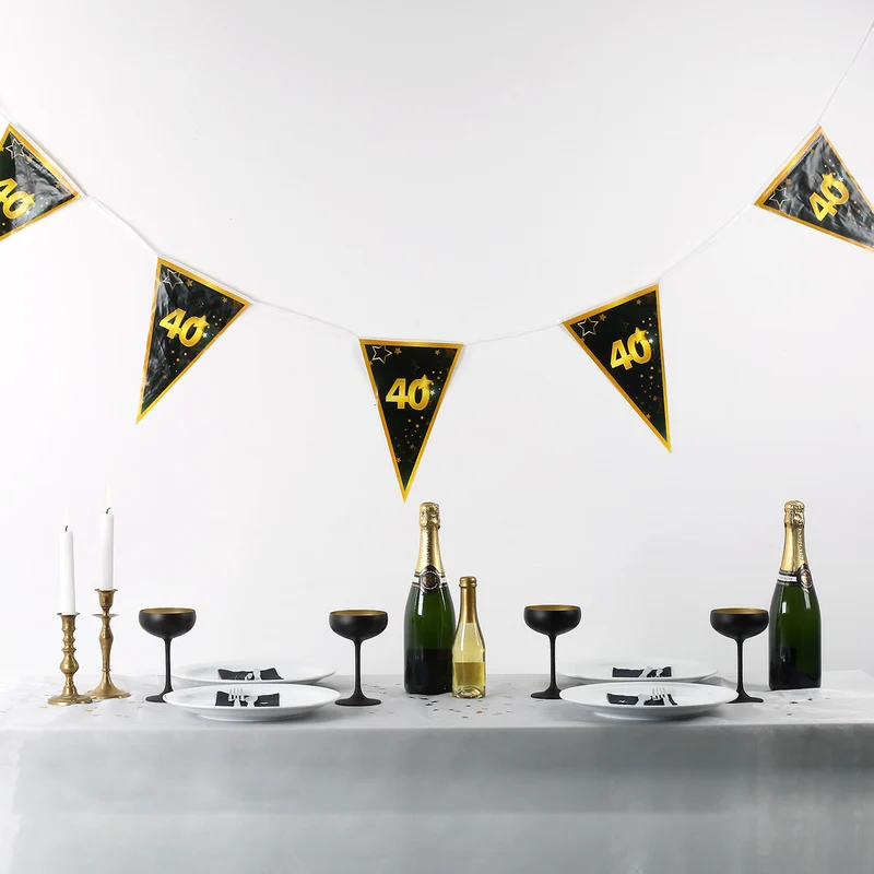 Wimpel-Girlande zum 40. Geburtstag - Star