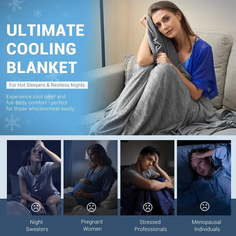 Elegear Black Cooling Blanket – Arc-Chill 3.0, Q-Max>0.5, Multi-Size Options