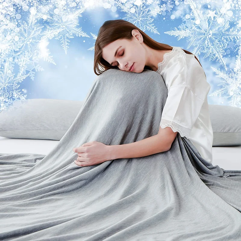 Elegear Gray Cooling Blanket – Arc-Chill 3.0, Q-Max>0.5, Multi-Size Options