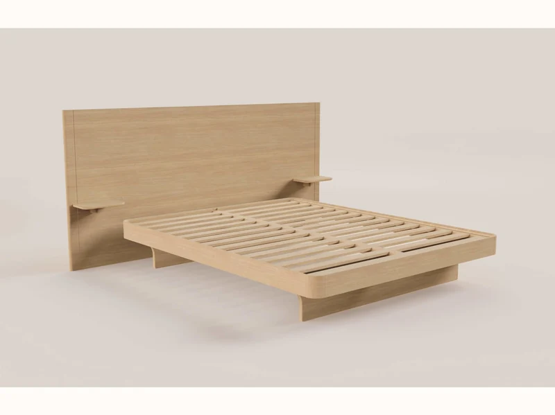 Tête de lit large avec tablettes Étang