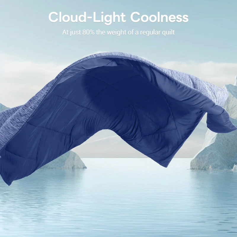 Elegear Cooling Duvet for Night Sweats – Arc-Chill Q-Max 0.5, Soft Double-Layer Summer Blanket