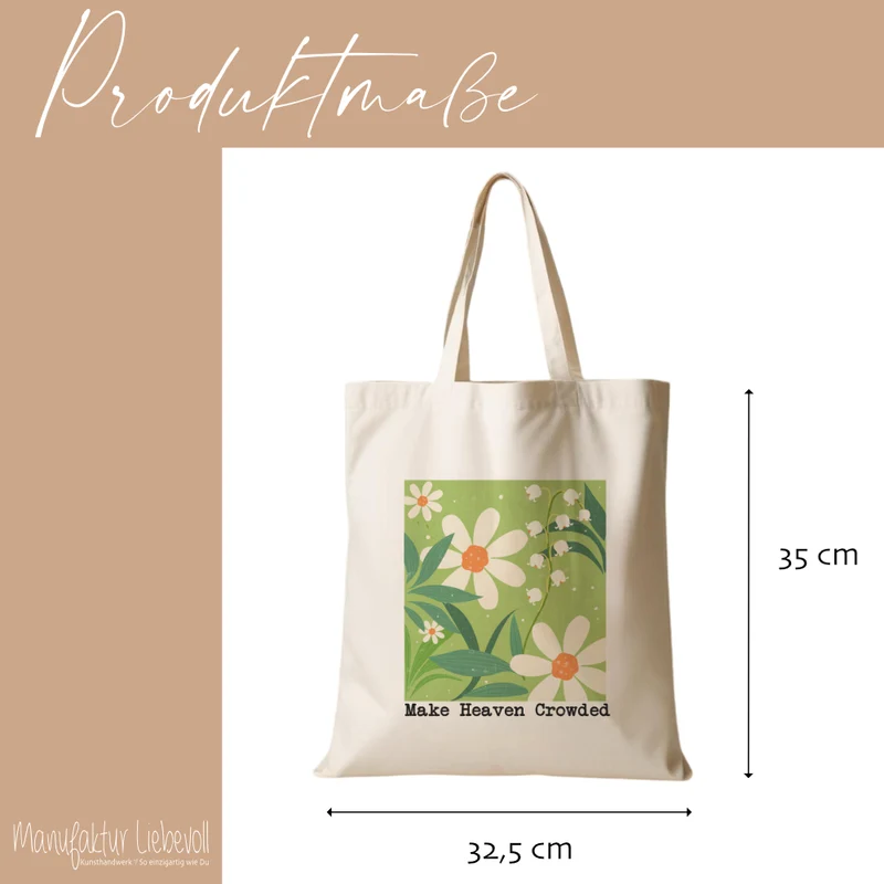 Stoffbeutel Flower mit Sprüchen