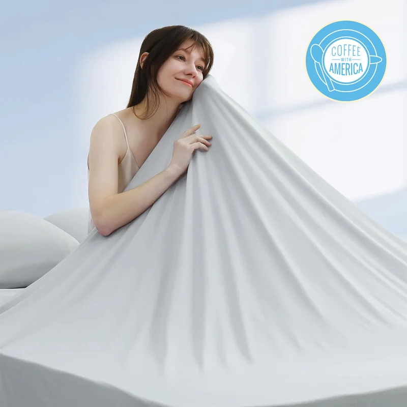 Elegear Light Gray Cooling Blanket – Silver Ion Freshness,Arc-Chill 3.0, Lightweight for Hot Sleepers