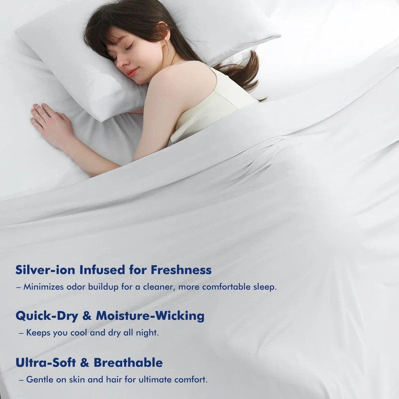 Elegear Light Gray Cooling Blanket – Silver Ion Freshness,Arc-Chill 3.0, Lightweight for Hot Sleepers