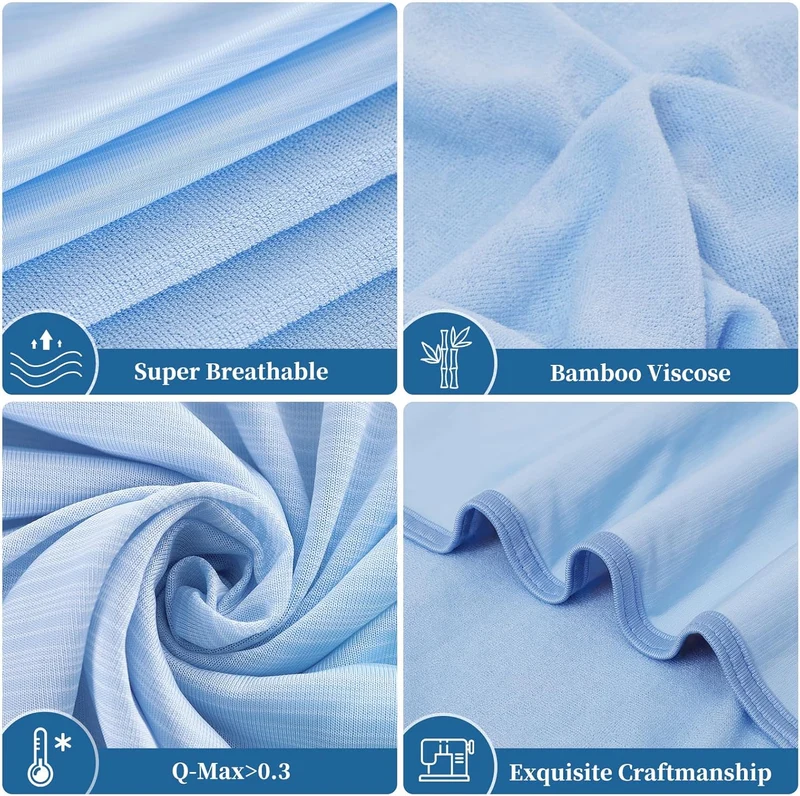 Elegear Cool Fiber Q-Max 0.4 Double-Sided Ice Silk Cooling Blanket – Lake Blue