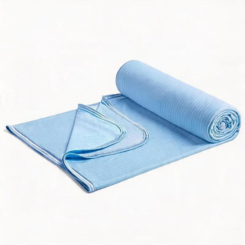 Elegear Cool Fiber Q-Max 0.4 Double-Sided Ice Silk Cooling Blanket – Lake Blue