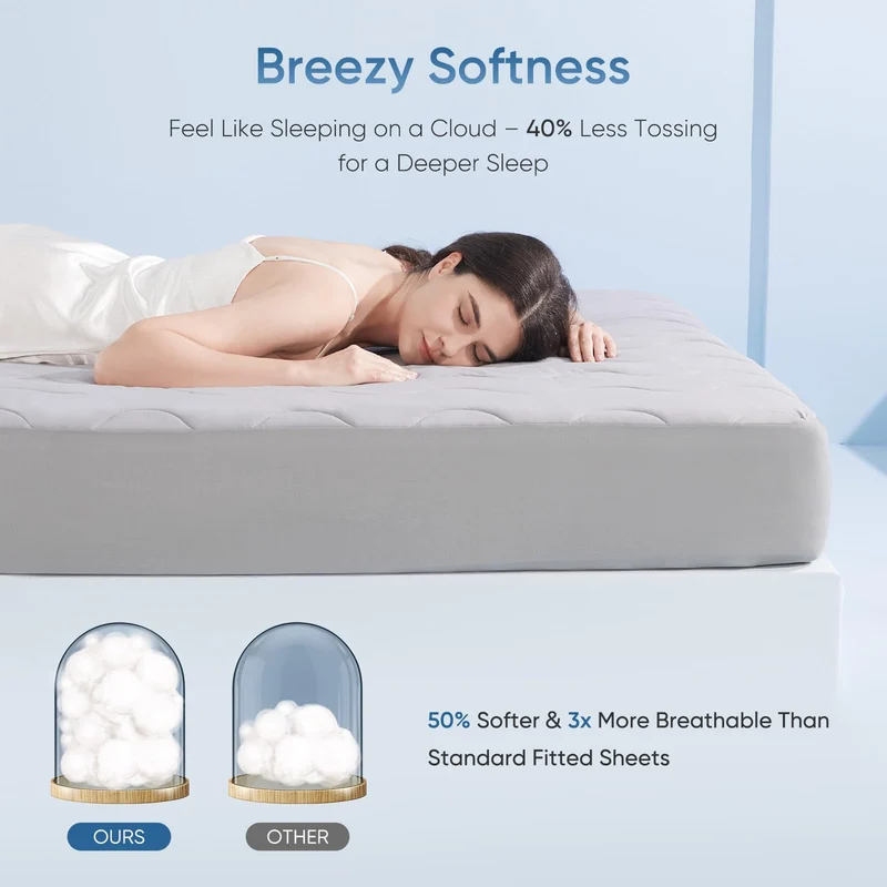 Stay Cool with Q-Max 0.5 — The Ultimate Arc-Chill 3.0 Cooling Fitted Sheet by Elegear
