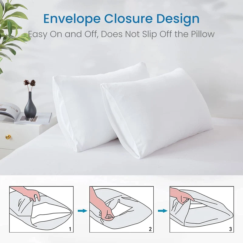 Revolutionary White Cooling Pillowcases Set of 2 – Arc-Chill Pro Q-Max 0.4