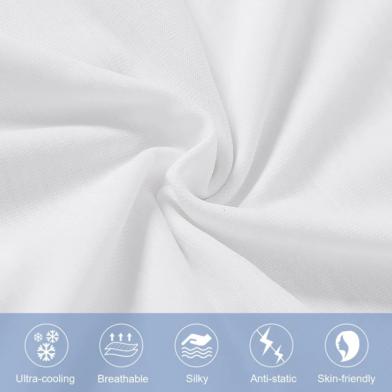 Revolutionary White Cooling Pillowcases Set of 2 – Arc-Chill Pro Q-Max 0.4