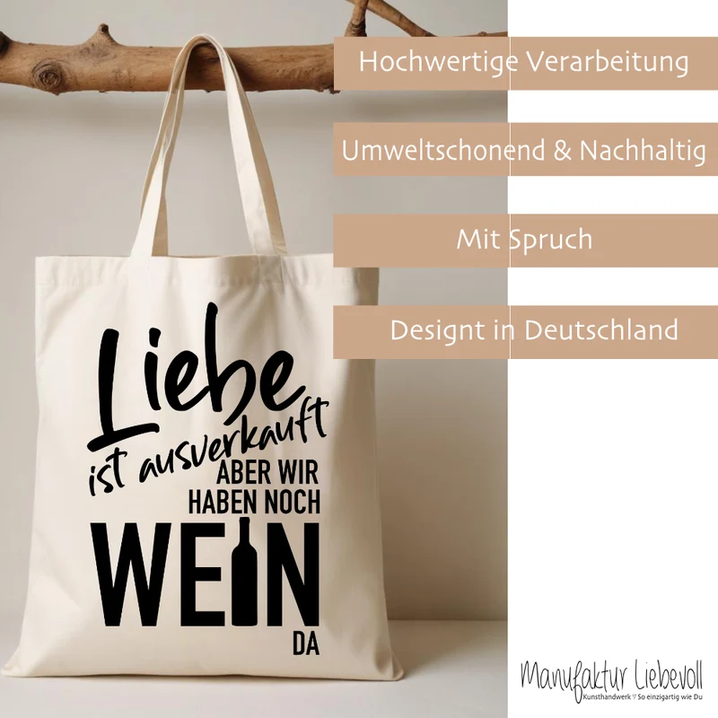 Stoffbeutel mit Spruch, Einkaufstasche mit lustigen Sprüchen