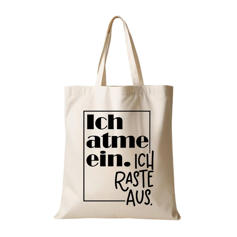Stoffbeutel mit Spruch, Einkaufstasche mit lustigen Sprüchen