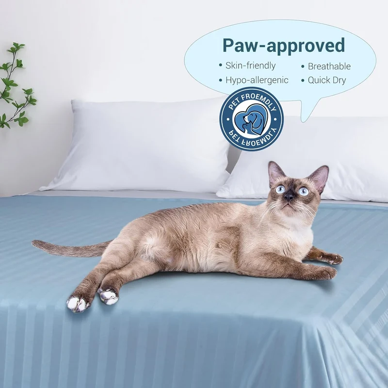 Arc-Chill Cooling Fabric Q-max>0.5 Double-Sided Summer Blanket of Color Blue