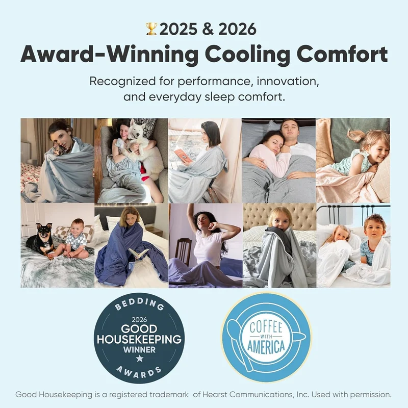 Elegear Arc-Chill Cooling Comforter Q-Max > 0.5, Breathable & Soft, Gradient Gray