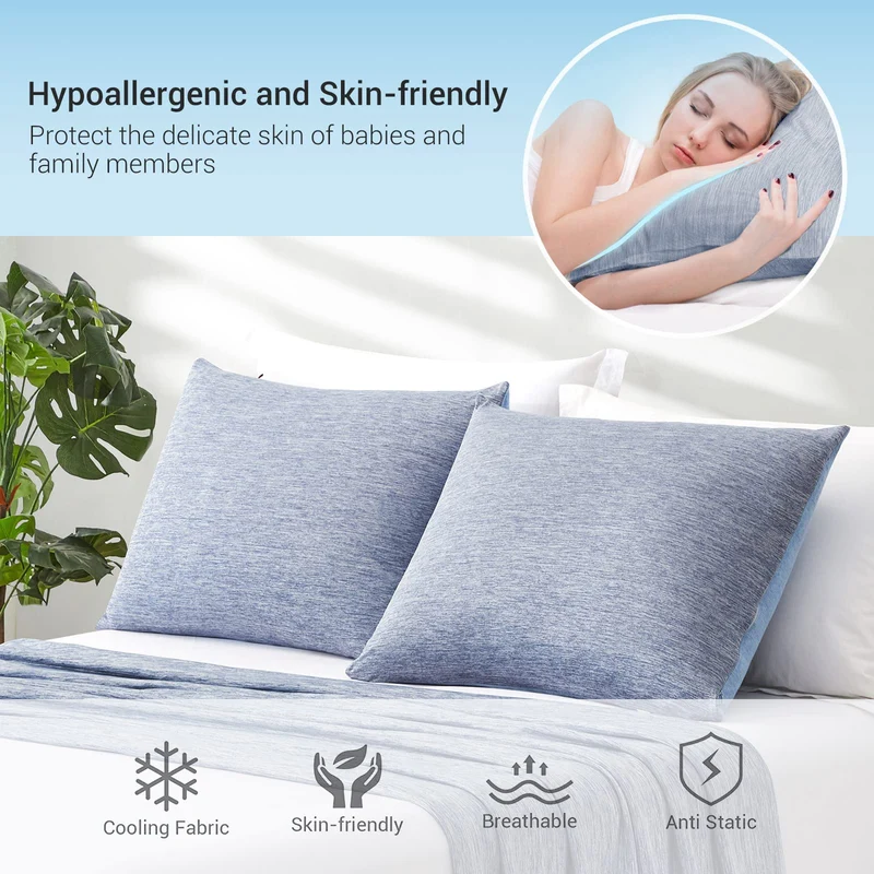 Revolutionary Blue Cooling Pillowcases Set of 2 – Arc-Chill Pro Q-Max 0.4