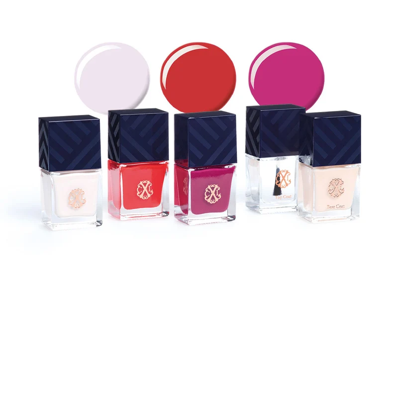 Kit de 3 vernis à ongles avec base coat et top coat