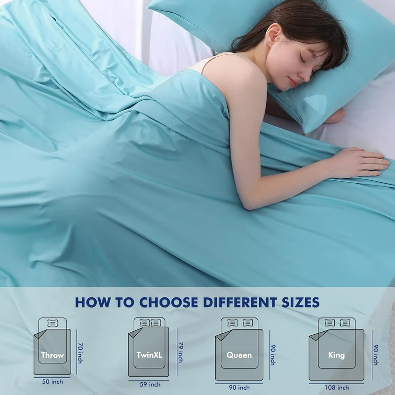 Elegear Blue Cooling Blanket –Silver Ion Freshness, Arc-Chill 3.0, Lightweight for Hot Sleepers
