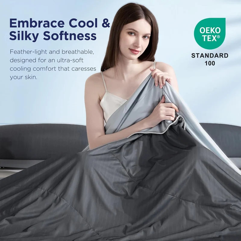 Arc-Chill 3.0 – Q-max＞0.55 Featherlight & Breathable Gray Cooling Comforter