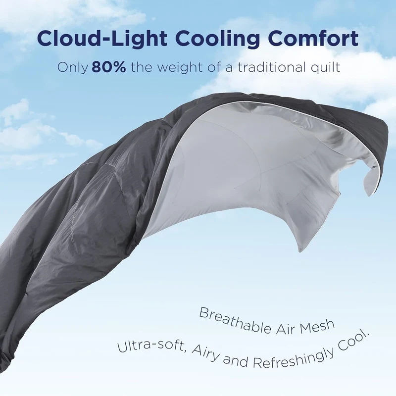 Arc-Chill 3.0 – Q-max＞0.55 Featherlight & Breathable Gray Cooling Comforter