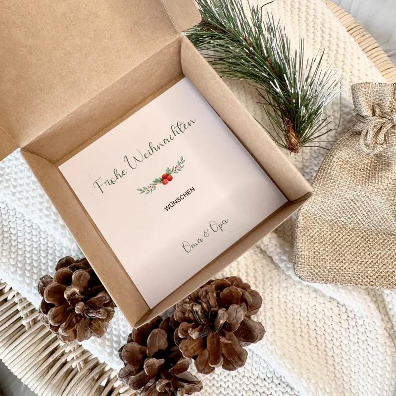 Kinder Geschenkschachtel Weihnachten I Name Personalisiert Mädchen Jungen I Weihnachtsgeschenk Weihnachtsmann