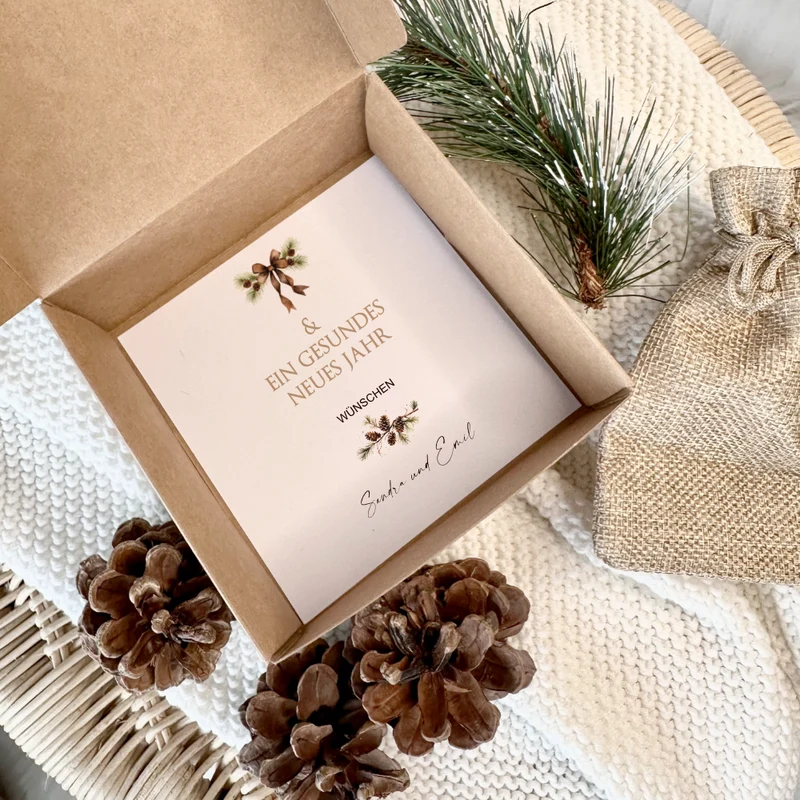 Geschenk Box Geschenkschachtel Frohe Weihnachten I Name Personalisiert I Weihnachtsgeschenk Karte I 3 Varianten