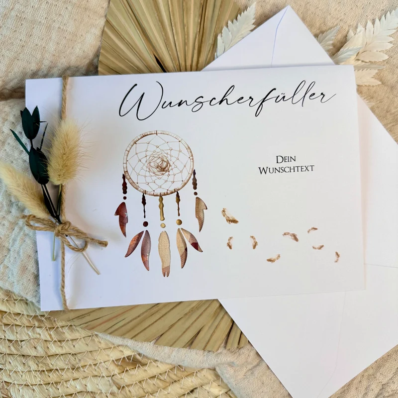Personalisierte Geldgeschenk Karte Wunscherfüller I Gutschein I Hochzeit I Geburtstagsgeschenk | Jugendweihe KonfirmationI persönliches Geschenk Ruhestand Abschied | Geld verschenken Dankeschön