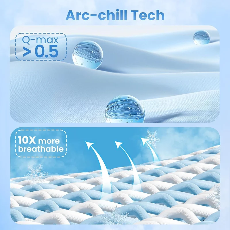 2 Pack Blue Cooling Pillowcases – Breathable, Soft, Skin & Hair Protecting
