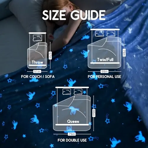 Elegear Glow-in-the-Dark Kids Cooling Blanket – Q-Max > 0.5, Fun & Skin-Friendly