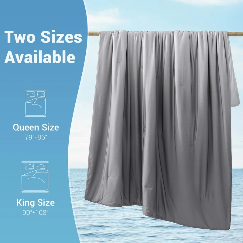 Elegear Arc-Chill Cooling Comforter Q-Max > 0.5, Breathable & Soft, Gradient Gray
