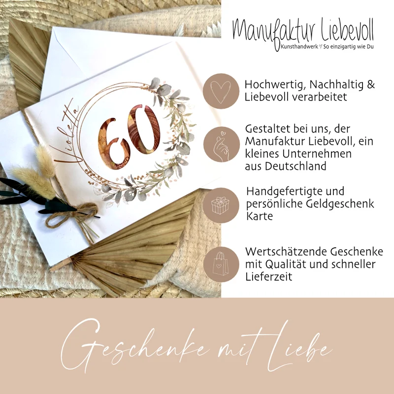 Personalisiertes Geschenk zum runden 18. 20. 30. 40. 50. 60. 70. 80. Geburtstag I Geldgeschenk Spruch Karte I Glückwunschkarte I | Geld verschenken I Geburtstagsgeschenk