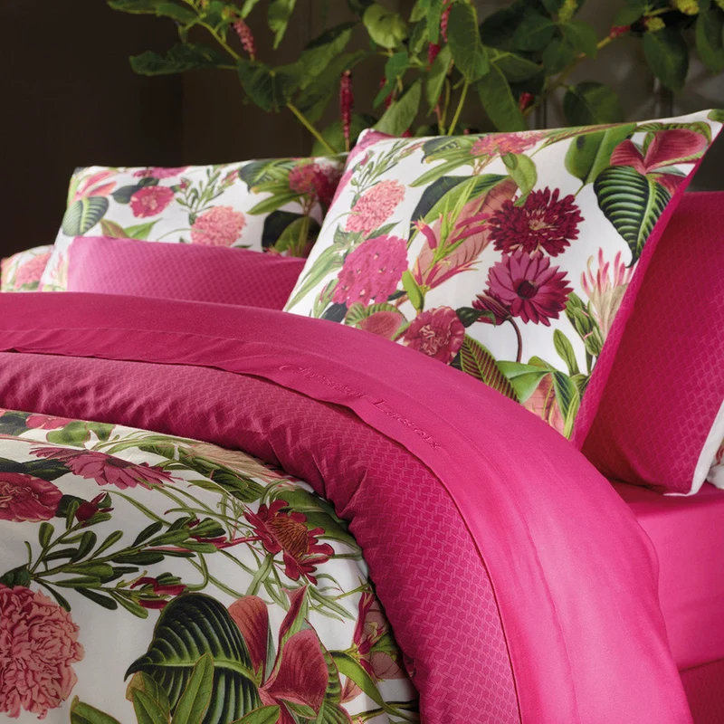Drap plat satin de coton - Fuchsia