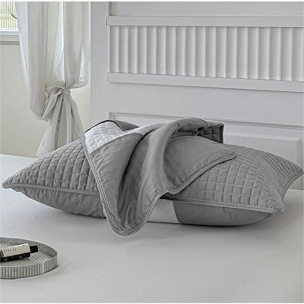 Full Cotton Pillowcases, Breathable & Noiseless, Waterproof, Oil-Proof, Stain-Proof 2 Pack