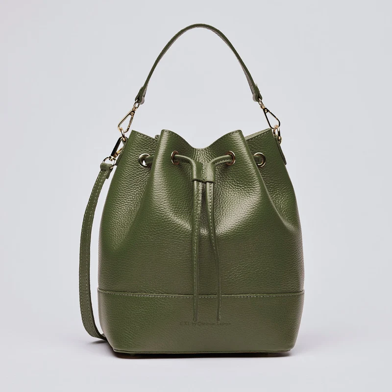 Sac seau Champs Elysé en cuir de veau italien