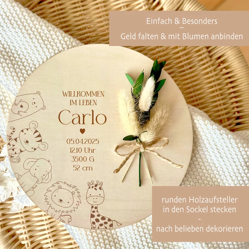 Personalisiertes Geldgeschenk zur Geburt mit Namen Geburtsdaten Geburtsgeschenk Geschenk Geburt Taufe Geldgeschenk Taufgeschenk Babygeschenk