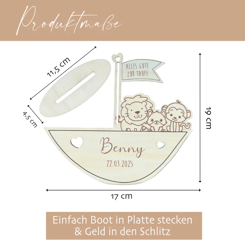 Geldgeschenk mit Namen zur Geburt, Taufe Geschenk Geburtstag Kommunion Konfirmation Firmung