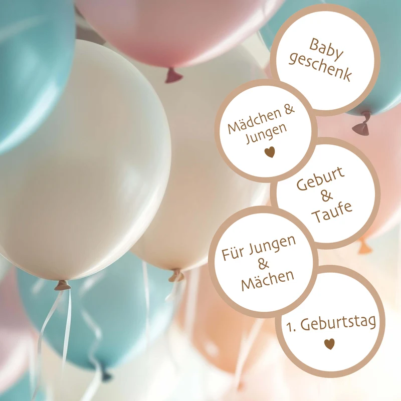 Spardose Regenbogen für Babys, personalisiert mit Namen und Geburtsdaten