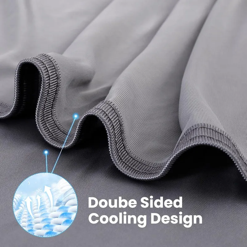 Q-Max > 0.5 Gradient Gray Cooling Blanket – Double-Sided, Breathable & Machine Washable