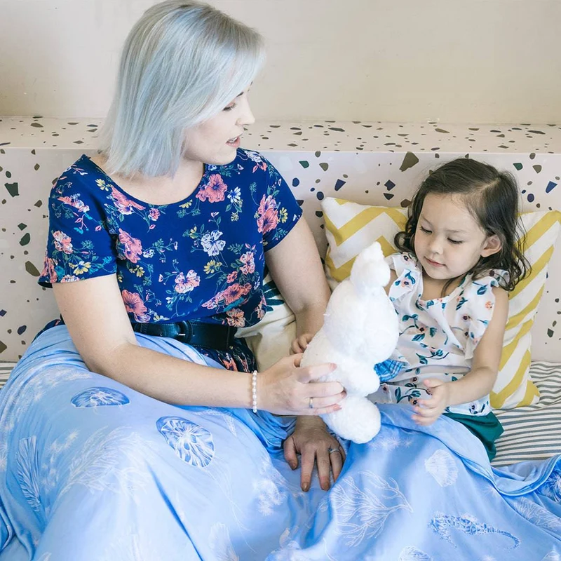 Elegear Marine Print Cooling Blanket – Q-Max > 0.5, Ultra-Soft & Breathable for Summer