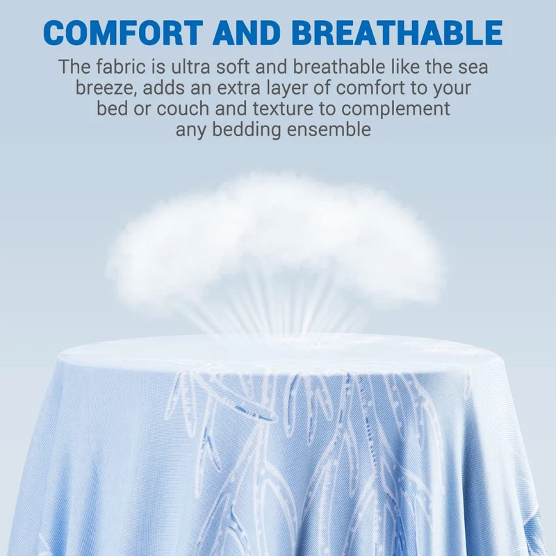 Elegear Marine Print Cooling Blanket – Q-Max > 0.5, Ultra-Soft & Breathable for Summer