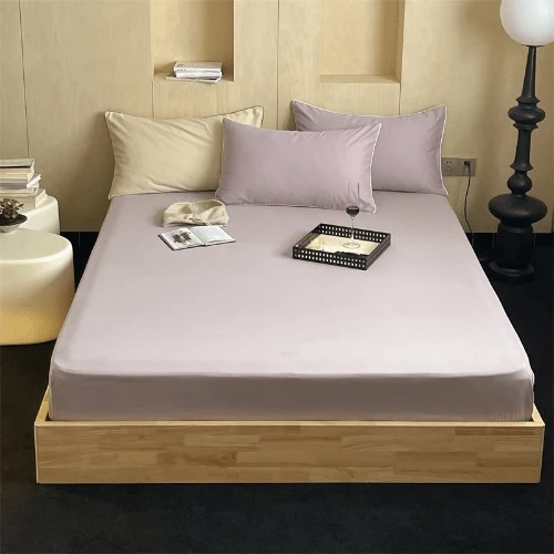 Soft Comfortable Cotton Solid Color Mattress Protector