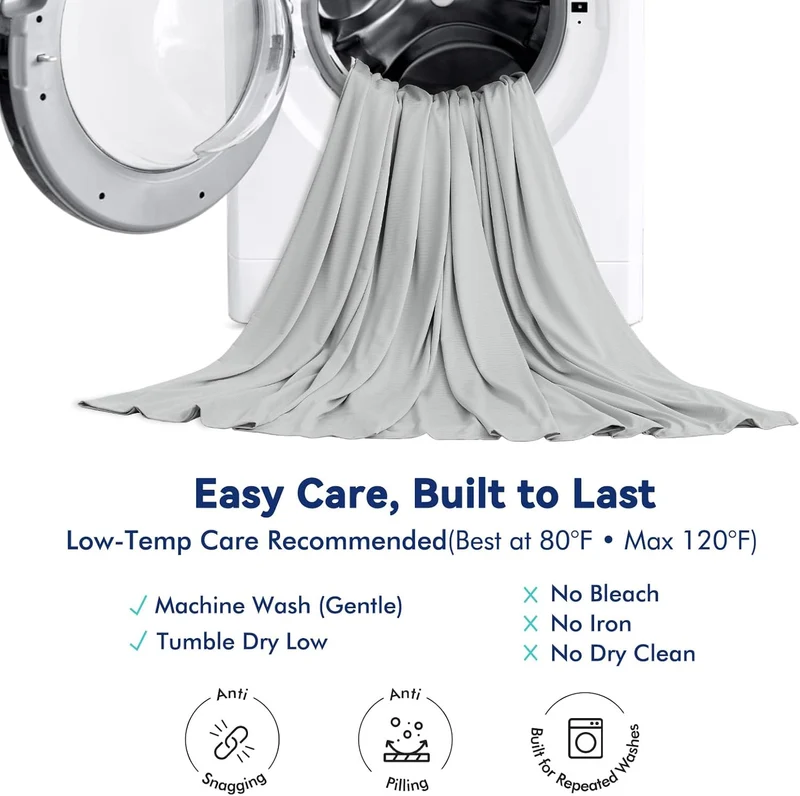 Elegear Silver-Infused Cooling Sheets – Breathable & Fresh Bedding for Hot Sleepers, King Size 4-Piece Set