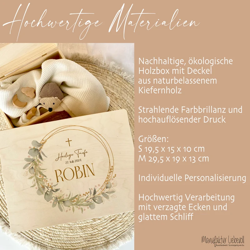 Taufgeschenk Erinnerungskiste Baby Erinnerungsbox Babygeschenke Taufe Geschenk Baby Name Holzkiste Jungen Taufgeschenk Mädchen Kind Holzbox