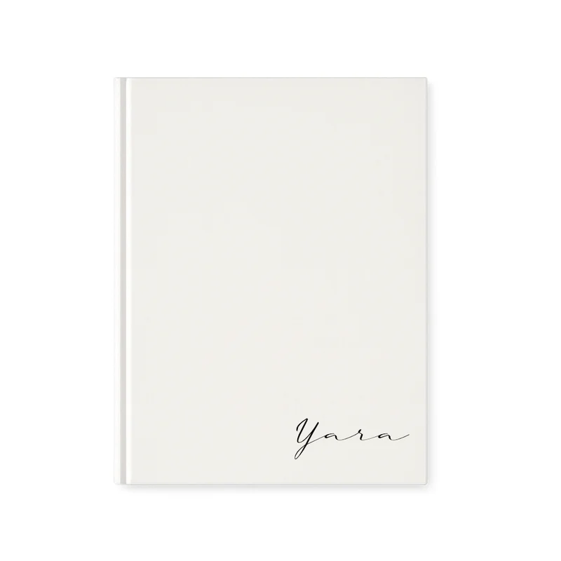 Personalisierter Terminplaner 2027 Din A5 | Minimalistischer Buchkalender mit Name | Weißes Hardcover – Manufaktur Liebevoll