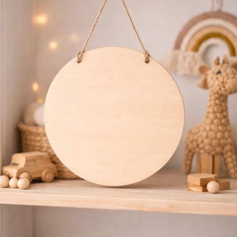 Rundes Holzschild