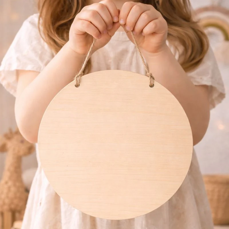 Rundes Holzschild