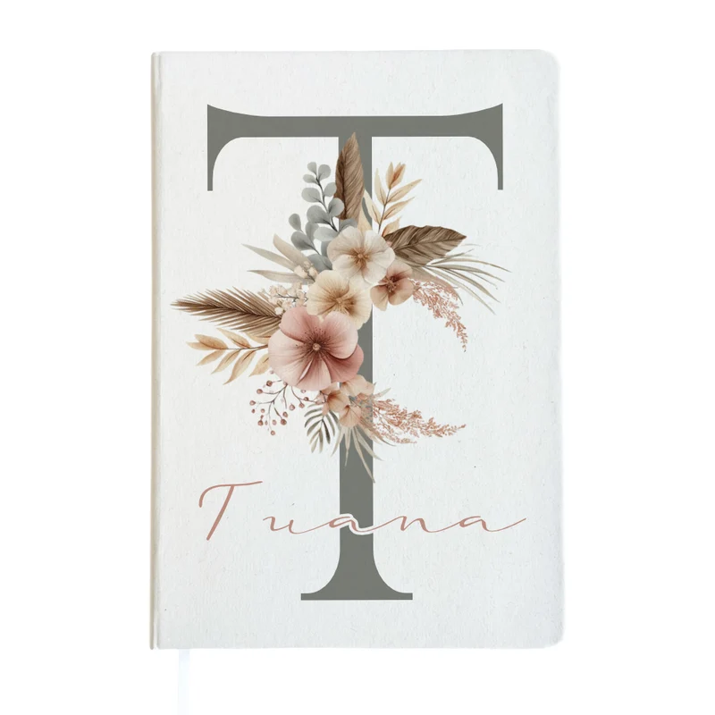 Notizbuch Personalisiert Buchstabe und Name Boho, Tagebuch, Journal, Geschenk