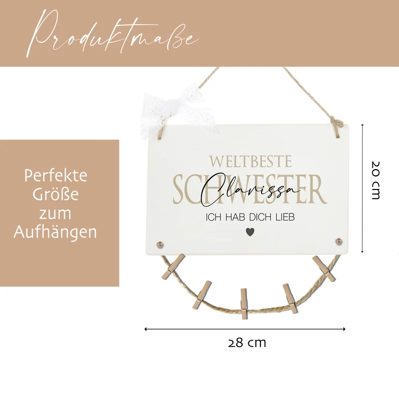 Schwester Geschenk Geburtstag Bruder Geburtstagsgeschenk Namen Fotogeschenk personalisiert