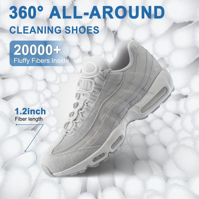 Shoe Washing Machine Bags - Invisible Zipper Side Opening Laundry Bags for Sneakers and All Shoe Sizes (White 2pcs)