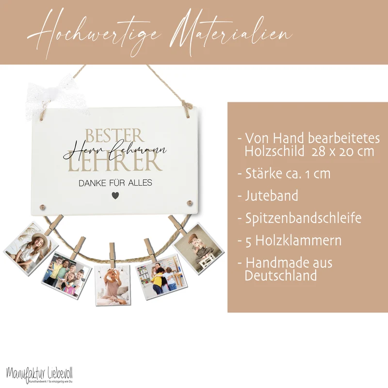 Fotogeschenk Leherin Geschenk Geburtstag Lehrer Namen Abschiedsgeschenk Schule Geburtstagsgeschenk