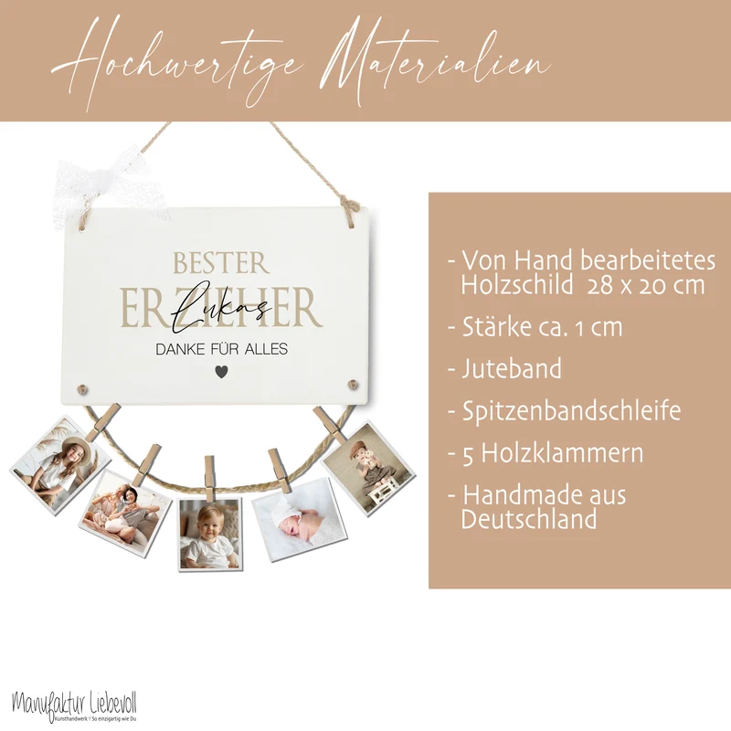 Fotogeschenk Erzieherin Geschenk Geburtstag Erzieher Namen Abschiedsgeschenk Kita Geburtstagsgeschenk